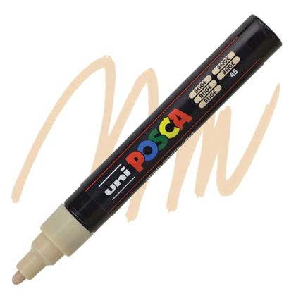 Перманентен маркер Uni Posca PC-5M на водна основа Тъмно бежов