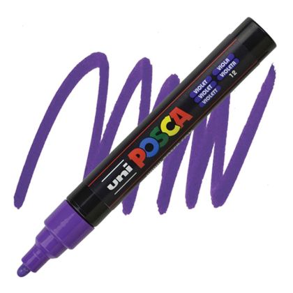 Перманентен маркер Uni Posca PC-5M на водна основа, 1.8-2.5 mm, Виолет