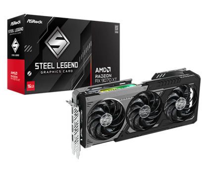Графичен процесор GPU AMD Radeon™ RX 9070 XT Steel Legend Dark 16GB