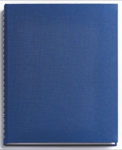 Бележник с полускрита спирала Бътерфлай, А5, син