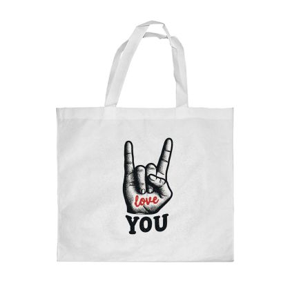 Gift&Go Торбичка Emotion - Хеви метъл, полиестерна, 38 х 39 cm, бяла