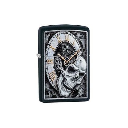 Zippo Запалка 29854 - Skull Clock Design