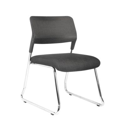 Посетителски стол RFG Evo 4S M, текстил, метална основа, до 120 kg, черен