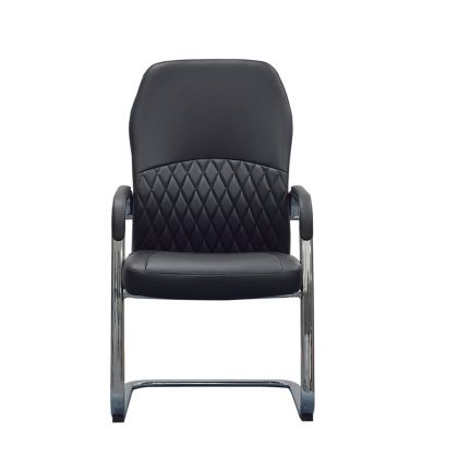 Посетителски стол RFG CRONO M, екокожа, до 150 kg, черен, 2 броя в комплект