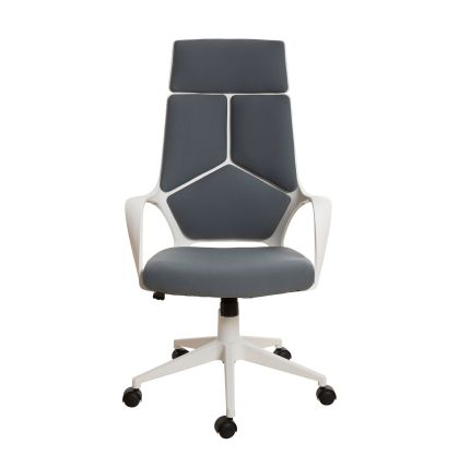 Директорски стол Force White, текстил, Tilt механизъм, до 120 kg, сив