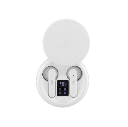 Слушалки TNB Shiny 2, безжични, с Bluetooth, USB Type-C, 95 dB, бели