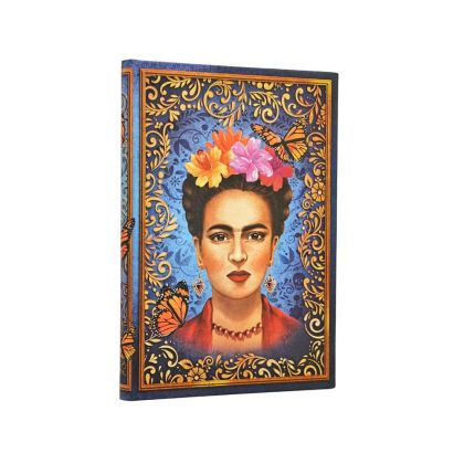 Paperblanks Тефтер Viva Frida, Midi, твърда корица, широки редове, 72 листа