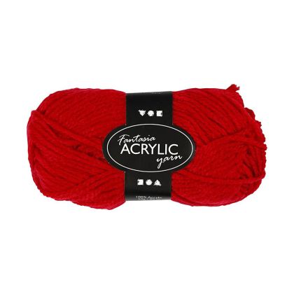Creativ Company Прежда, акрилна, 50 g, червена