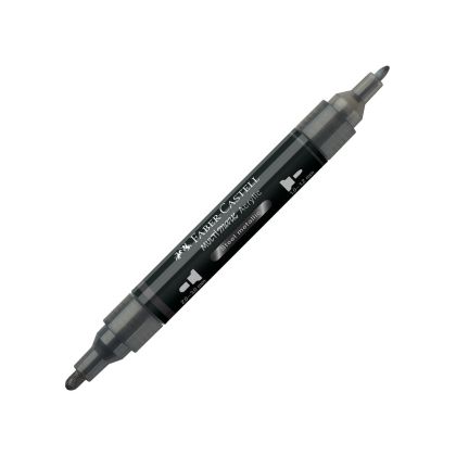 Faber-Castell Акрилен маркер Multimark, № 297, стоманен металик