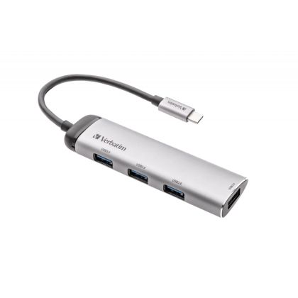 USB Хъб Verbatim, 4 порта, USB 3.2