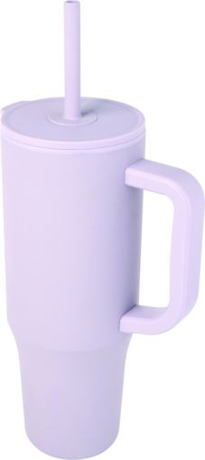 Чаша с капак и сламка, двустенна, 900ml, ЛИЛАВ