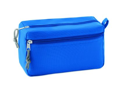 Несесер с два ципа, син