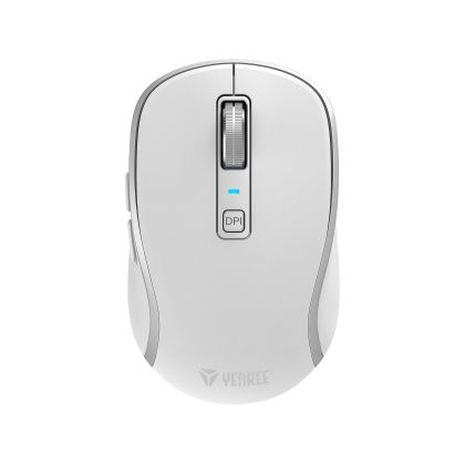 Мишка Yenkee YMS 2085WE, безжична, 2400 dpi, USB, 6 бутона, Li-Polymer, бяла