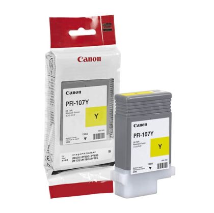 Оригинален патрон Canon PFI-107, 130ml, Yellow