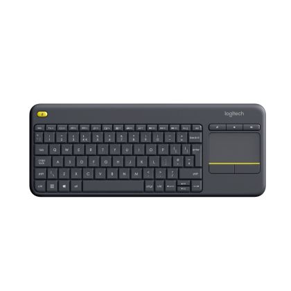 Клавиатура Logitech K400 Plus, безжична, черна