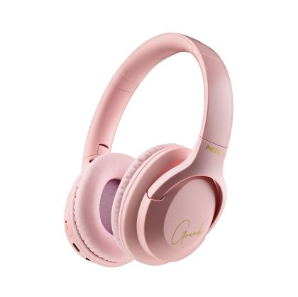 Слушалки NGS Artica Greed, с Bluetooth, USB Type-C, 105 dB, розови