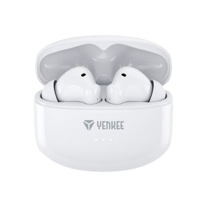 Слушалки Yenkee YHP 08BT ANC, безжични, със зареждащ кейс, USB, 98 dB, бели