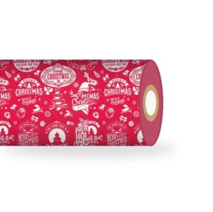 Фолио за опаковане Colibri Christmas, ролка, широчина 300 mm, дължина 30 m, червено