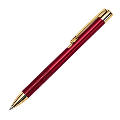 Office 1 Химикалка Jaipur Gold, метална, със златисти елементи, червена