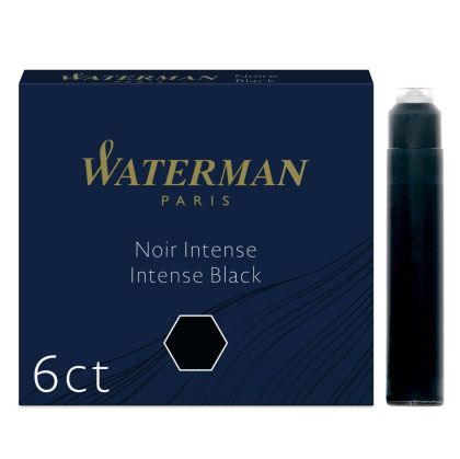 Патрончета Waterman Inter за писалка, къси, ЧЕРЕН
