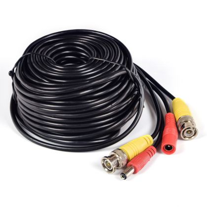 Готов коаксиален кабел с BNC и Захранващи конектори 20м.