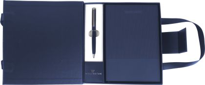 Комплект бележник А5 с химикалка Wellington Oxford, СИН