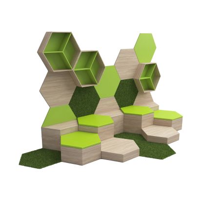 Композиция RFG Hexagon IV, 4500 х 2165 х 2705 mm, ПДЧ 18 mm