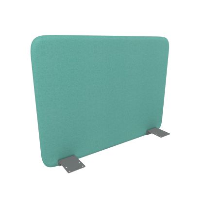 Шумоизолиращ преграден панел за бюро Narbutas Top 530, 700 x 36 x 530 mm, дамаска Velito Presto мента, сив метал