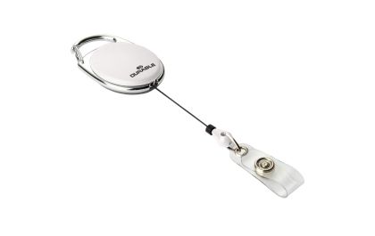 Durable Ретрактор Style, ролетен държач за бадж, с клипс, бял, 10 броя