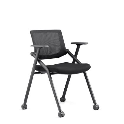 Посетителски стол RFG Shape M, дамаска и меш, до 120 kg, черна седалка, черна облегалка, 2 броя в комплект