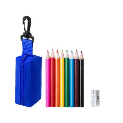 Medina Моливи, 8 цвята, с острилка, в син калъф