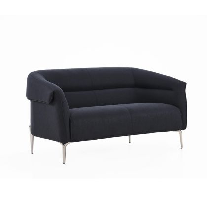 Диван RFG Megan, двуместен, текстил, метална основа, 1560 х 820 х 740 mm, черен