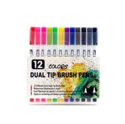 Foska Маркер-четка Brush Pen, 12 цвята