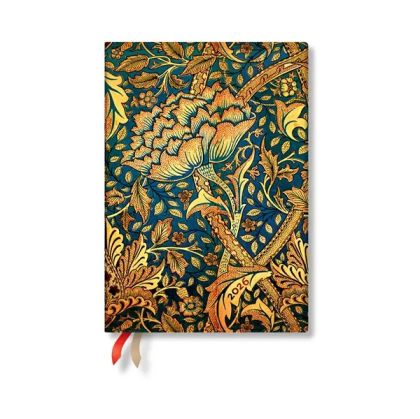 Paperblanks Планер William Morris Windrush, Midi, хоризонтален, мека корица, 88 листа, за 2026 година