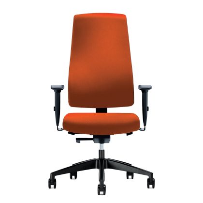 Ергономичен стол Interstuhl Goal 24/7, текстил, Synchronous механизъм, полиамидна основа, до 150 kg, оранжев