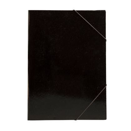 Папка, картонена, с ластик, UV лак, 235 х 325 mm, 350 g/m2, черна