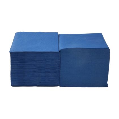 Салфетки, целулоза, двупластови, 1/4 сгъвка, 33 х 33 cm, сини, 400 броя