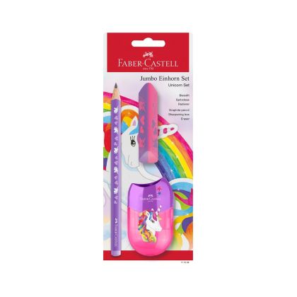 Faber-Castell Молив Еднорог, НВ, с гума и острилка