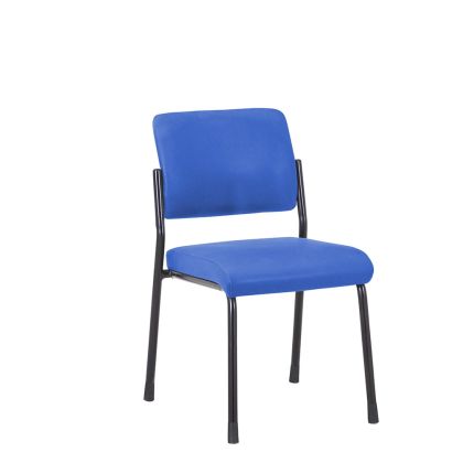 Посетителски стол RFG Solid M, текстил, метална основа, до 150 kg, син, 4 броя в комплект