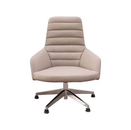 Посетителски стол RFG Kara 20, екокожа, до 120 kg, сив