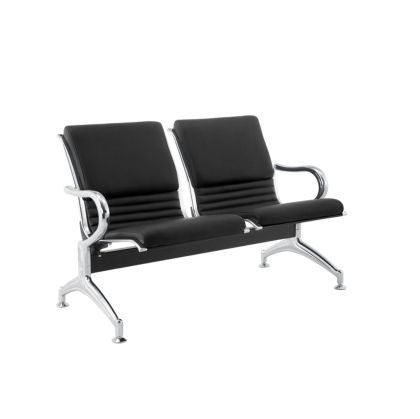 Посетителска пейка RFG Валета, с 2 места, екокожа, метални крака, 1230 х 680 х 770 mm