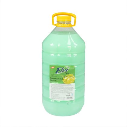 Течен сапун Elvi, билкови листа, 5 L, зелен