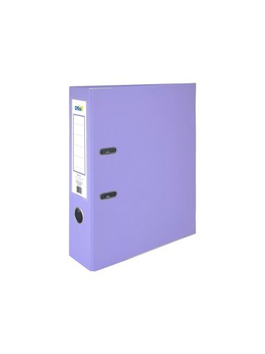Office 1 Класьор, 8 cm, PP, с метален кант, несглобен, люляк, 50 броя