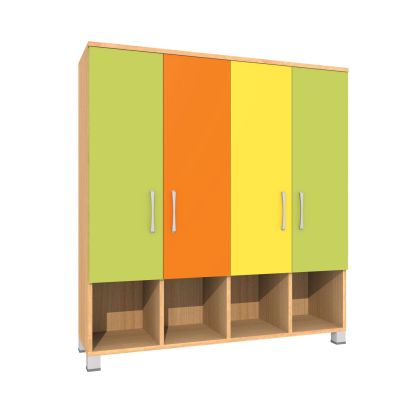 Гардероб, детски, с рафт и закачалка, 120 x 35 x 130 cm, ПДЧ