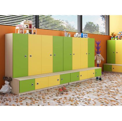 Гардероб, детски, с шкаф за обувки, с 2 врати, 700 х 600 х 1200 mm, ПДЧ