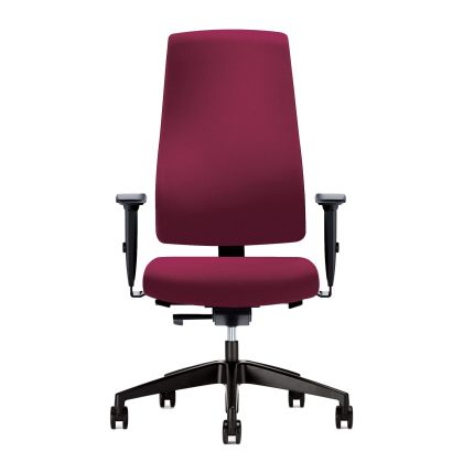 Ергономичен стол Interstuhl Goal 24/7, текстил, Synchronous механизъм, полиамидна основа, до 150 kg, бордо