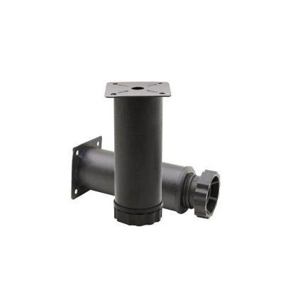 Крак за мебели, 55 х 55 х 100 mm, метален, черен мат, 4 броя в комплект