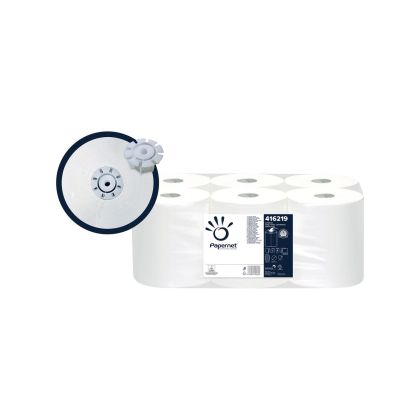 Кърпи за ръце Papernet Captive, на ролка, двупластови, 140 m, 6 броя