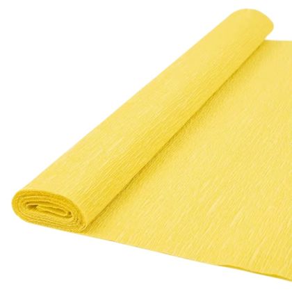 Foska Креп хартия, 50 х 200 cm, 10 листа, жълта