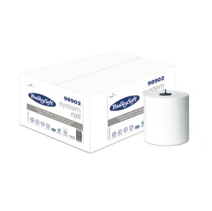 Кърпи за ръце Bulky Soft, на ролка, двупластови, целулоза, 250 m, 6 броя